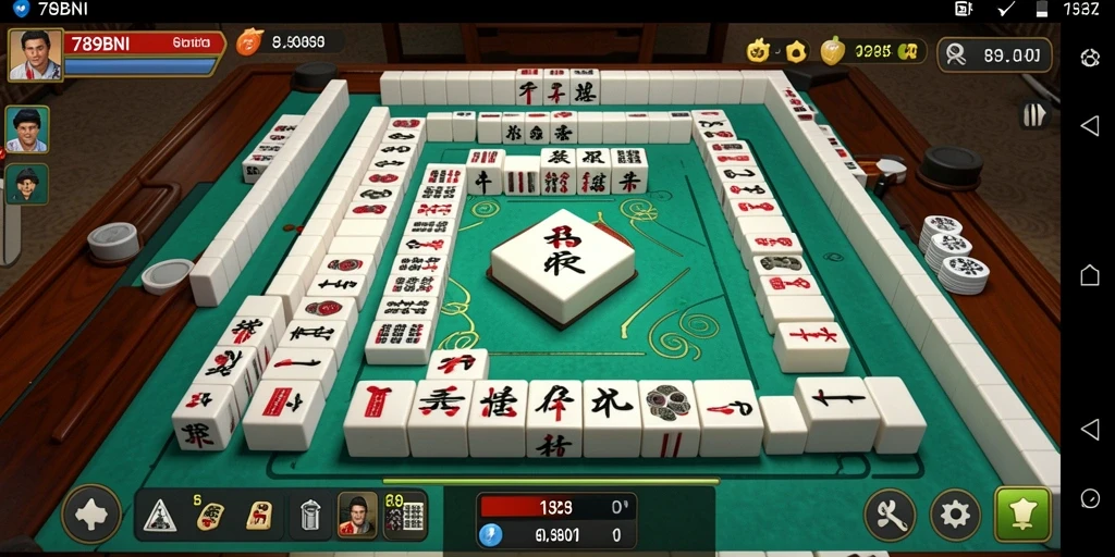 Screenshot permainan Mahjong 789BNI yang menampilkan gameplay menarik.
