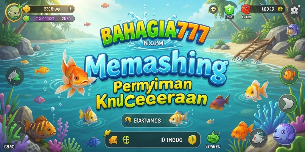 Screenshot gameplay BAHAGIA777 menampilkan keseruan memancing di lautan.