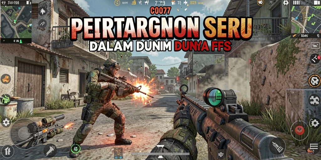 Tampilan gameplay FPS yang intens dan aksion seru.