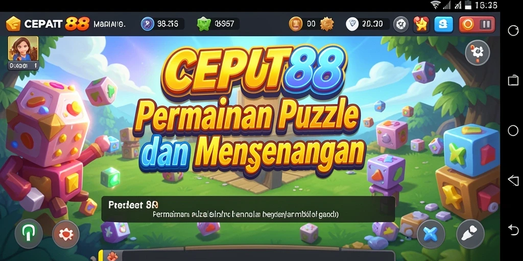 Tampilan gameplay menarik dalam permainan Puzzle CEPAT88.