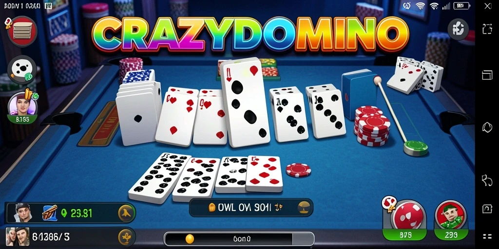 Tampilan menarik dari gameplay CRAZYDOMINO yang mengasyikkan.