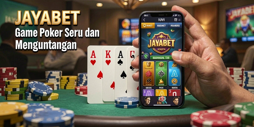 Tampilan gameplay Poker yang seru di JAYABET.