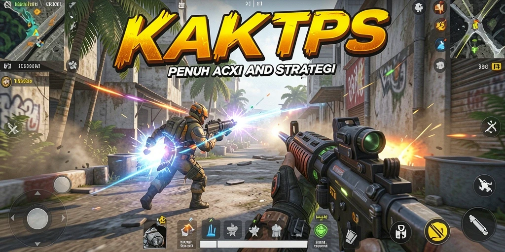 Tampilan aksi seru dalam gameplay KAKRP dengan karakter dan senjata.