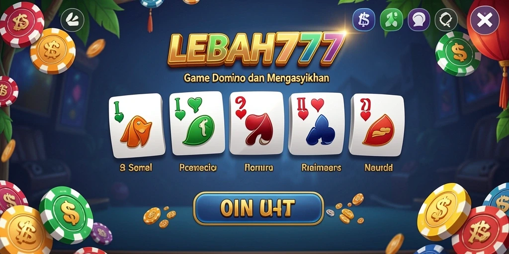 Tampilan gameplay menakjubkan di LEBAH777 dengan domino yang berwarna-warni.