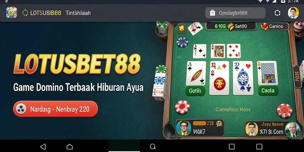 Tampilan gameplay menarik dari LOTUSBET88 dengan suasana Domino.