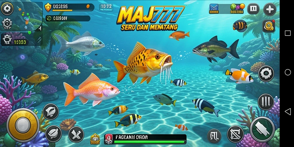Tampilan menarik dari gameplay Tembak Ikan di MAJ777.