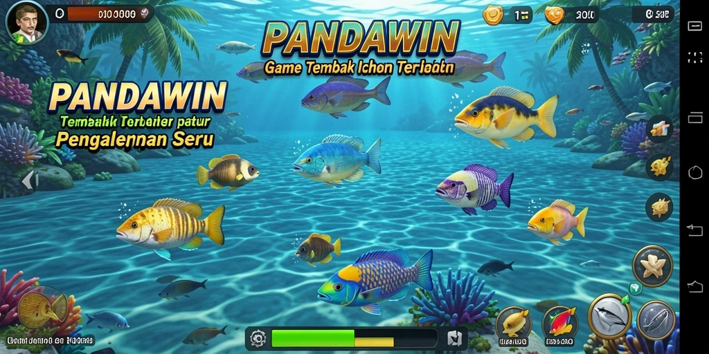 Tangkapan layar gameplay seru dari permainan Tembak Ikan.