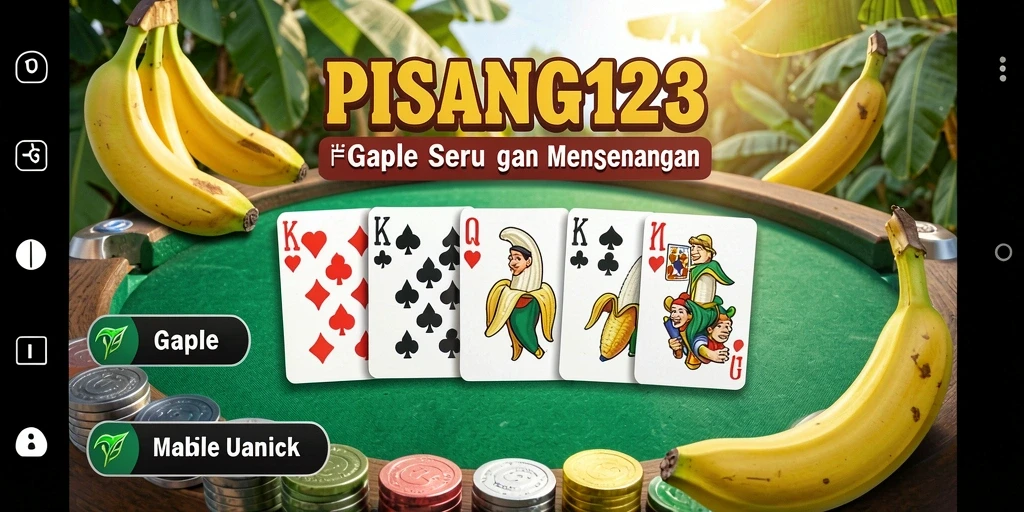 Tampilan gameplay seru dari permainan Gaple PISANG123.