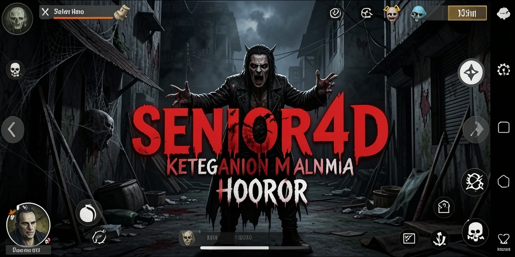 Tampilan gameplay SENIOR4D yang menegangkan dan menyeramkan.