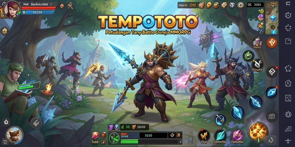 Screenshot TEMPOTOTO menampilkan petualangan seru dalam dunia MMORPG.