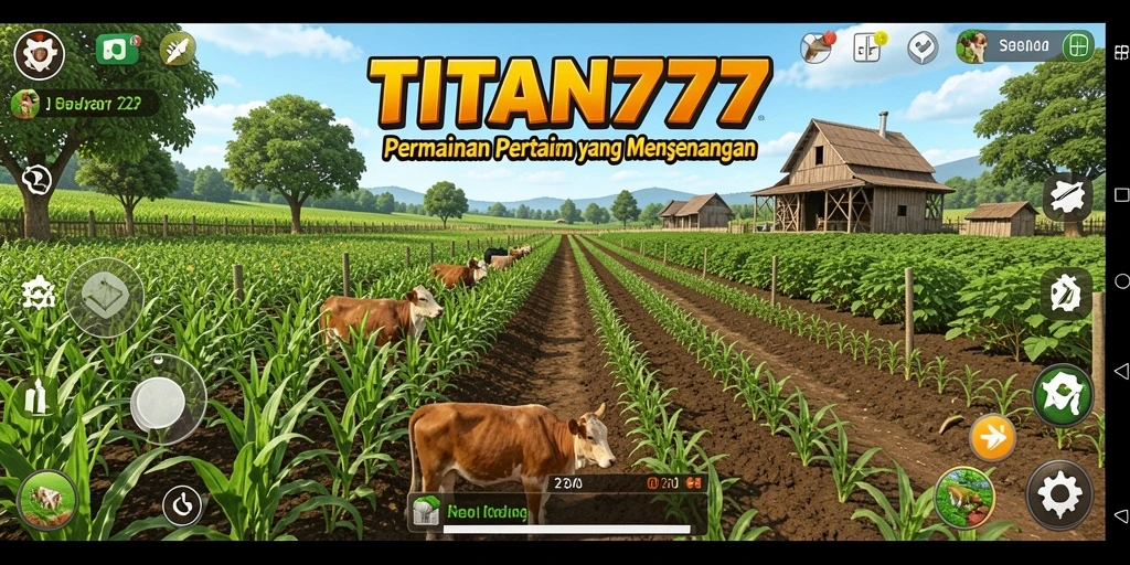 Tampilan menarik dari gameplay pertanian di TITAN777
